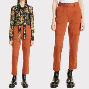 NWOT Derek Lam 10 Crosby Therese Straight Leg Pants in Cinnamon Women's Size 2